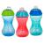 Nuby 3 Piece No-Spill Easy Grip Cup with Soft Flex Spout Clik It Lock Feature Boy 10 Ounce (Pack of 3)