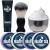 4 Packs Shaving Soap w/Shaving Bowl,Shaving Brush,Shaving Cream,Unqiue Men's Gift Set Mens Shaving Kit for Christmas Stocking Stuffers for Him Boyfriend Dad Adult Husband Birthday Valentines Day Gifts 7 Piece Set