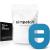 SIMPATCH – Omnipod Adhesive Patch with Strap (25-Pack) – Waterproof Adhesive, CGM Tape Blue