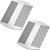2 Pieces Silver Wallet Comb Stainless Steel Credit Comb Dual Action Stainless Steel Comb Hair Styling Cutting Hair Comb