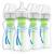 Dr. Brown s Natural Flow Anti-Colic Options+ Wide-Neck Baby Bottle 9oz/270ml with Level 1 Teat 4-Pack transparent 4 count (Pack of 1) 9oz/270ml