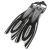 Cressi Adult Powerful Efficient Open Heel Scuba Diving Fins | Frog Plus: made in Italy Black/Silver L/XL | US Mens' 10/13 | US Lady 11/14 | EU 44/47