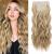 Reecho clip in Extensions 4PC Blond Hair Extensions Clip in hair extensions 60 cm thick long beach shafts hair parts - medium blonde with blonde highlights