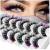 Colored Eyelashes Mink Lashes With Color Fluffy Colorful Lash Dramatic Long Thick Cat Eye Lashes Full Curly False Eyelash Strip Pack 7 Pairs 7 Colors