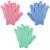 Sibba 6Pcs Exfoliating Wash Gloves Dual Texture Bath Gloves for Shower Body Scrub Exfoliating Mitt Dead Skin Remover Exfoliator Mitten Natural Body Loofah Washcloth Pink