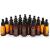 24, Amber, 15 ml (1/2 oz) Glass Bottles, with Glass Eye Droppers