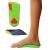KidSole 3/4 Length Neon Shield Arch Support Insole for kids with foot pronation  flat feet  or any other undiagnosed arch support issues (Big Kids Size US 4-7.5)