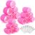Lock winder curls set set selizo 28 pieces heat -free jumbo large small curly winder self -adhering hair rollers 63 mm 44mm 35mm with 10 pieces clinging for long medium small hair (pink)