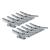ZUJARA 4 inch Dock Cleats 10-Pack Galvanized Iron Boat Cleat for Marine or Decorative Applications