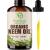 Neem Oil For Skin - Neem Oil for Hair, 100% Pure Neem Oil Cold Pressed Moisturizer Neem Oil for Essential Oil Mixing Neem Oil Organic Massage Oil 4 oz