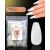 By Vixi 500 LONG COFFIN/BALLERINA NAIL SET with PREP FILE 10 Sizes - Opaque Express Full Cover False Fingernail Extensions for Salon Professionals & Home Use Coffin Long