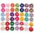 YAKA 40PCS(20Paris) Cute Dog Hair Bows with Rubber Bands Pearls Flowers Topknot Dog Bows Pet Grooming Products 20 Colors