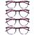 Opulize Met Reading Class 4 Pack slim round frame spring hinges scratch-resistant purple Schildpatt Solide temple men women rrrr60-5 +2.50 purple tortoise front cherry red poor +2.50 dioptries