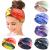 Women's Hair Bands Wide Elastic Soft 6 Pieces Summer Boho Headband Print Hair Accessories Yoga Sports Hairband Multicoloured Thin Headbands (Tie-Dye B) Multi-coloured 8