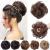 Scrunchy Scrunchie Hair Bun Updo Hairpiece Hair Ribbon Ponytail Extensions Hair Extensions Wavy Curly Messy Hair Bun Extensions Donut Hair Chignons Hair Piece Wig Natural Brown 40 g Natural Brown