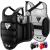 RDX Boxing Body Protector Reversible, Kickboxing MMA Muay Thai Chest Guard, Sparring Training Heavy Punching, Adjustable Shield, Martial Arts Upper Belly Protection Pad, Taekwondo TKD Vest Black Large-X-Large