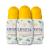CRYSTAL Mineral Deodorant Roll-On- Body Deodorant With 24-Hour Odor Protection, Non-Staining & Non-Sticky Deodorant with Chamomile & Green Tea, Aluminium Chloride & Paraben Free, 2.25 FL OZ - 3 Pack