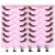 Newcally Corner Eyelashes Half Lashes 3/4 False Lashes DIY Natural Wispy 3D Faux Mink Eye Lashes Cat Eye Fluffy Cluster Fake Eyelashes 14 Pairs I- Half Eye Lashes