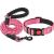 Haapaw Reflecting dog collar padded with soft neoprene breathable nylon dog collars for small medium -sized dogs S (1 Pack) pink