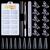 MELLIEX 100 pieces Dual Nail Forms Set Complete Dual Tips Polygel Dual Nail shapes with dual-ended nail brush 10 pieces of nail tips clip and nail files for UV-acrylic nail tool type 1-100 pieces