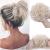 Tousled Updo Messy Bun Hair Extension Instant Ponytail With Elastic Rubber Band Updo Chignon Donut Scrunchies Extensions Hairpiece Synthetic Wavy Hair Light Blonde