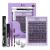 Lash Extension Set 156 PCs eyelash extensions Set B & Q eyelash extension set Singing Mascara brush lash adhesive remover removering eyelashes for DIY eyelash extensions (B15 kit) 1 piece (1 Pack) 156PCS-B15KIT