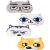 4 Pieces Cat Dog Sleeping Mask Funny Animal Sleep Eye Mask Blindfold for Kids Adults with Adjustable Strap Soft Cute Eyeshade Cover for Blocking Out Lights Sweet Sleep Travel Relax Nap Meditation