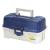 Plano 2-Tray Tackle Box with Dual Top Access, Blue Metallic/Off White, Premium Tackle Storage, 620206, One Size