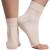 KEMFORD Ankle Compression Sleeve - 20-30mmhg Open Toe Compression Socks for Swelling Plantar Fasciitis Sprain Neuropathy - Brace for Women and Men Beige Large