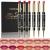 Aseawave Lip Liner and Lipstick Makeup Set  6Pcs 2 in 1 Double Head Lipstick Set Waterproof Long Lasting Matte Lipstick Gift Set for Daily/Travel/Party/Work