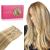 WENNALIFE Clip in Human Hair Extensions  18 Inch 120g 7pcs Light Blonde Highlighted Golden Blonde Hair Extensions Clip In Human Hair Remy Clip in Hair Extensions Real Human Hair Double Weft 18 Inch-120g 16/22 Light Blon...