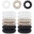 Sularpek 12 pieces spiral hair tie telephone cable hair tie elastic braid rubber hair tie women hair band telephone cable for girls and women black bright coffee transparent
