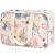 Full Size Toiletry Bag Large Cosmetic Bag Travel Makeup Bag Organizer for Women (Beige Flamingo)