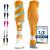 Diasports runstars compression socks for sports running marathon and triathlon |Runstars Premium compression socks with even compression and reinforced heel for women and men orange L