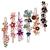 6PCS Colorful Vintage Flower Design Metal Hair Barrette Tige Boule Accessories Women Girls Mini Barrette