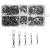 Avodova 100 pieces of fishing vertebrae fishing barrel vertebrae with ball bearing vertebrae swivel snap snap stainless steel lure plug vertebra interlock fish bait accessories 6# 8# 12# 14#