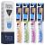 Royal Denta Gold Medium toothbrush 4 -pack - double length bristle for interdental cleaning gold particles against bacteria tartar removal medium strength multicolored