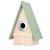 Navaris Wooden Bird House - Pine Wood House Shaped Bird Nesting Box for Garden - Little Bird House for Nesting Housing Robins Blue Tits Sparrows