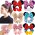 6 Pack Mouse Ears Scrunchies Velvet Sequin Bows Hair Scrunchies Hair Ties Elastic Rubber Bands Ponytail Holders for Women Girls Adult Kids Christmas Party Decoration style2