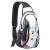 gdbis Clear Sling Bag Stadium Approved Small PVC Crossbody Backpack Transparent Casual Chest Daypack for Hiking Stadium or Concerts Black