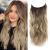 Invisible Wire Hair Extensions Hair Pieces for Women Natural Wavy Hair Extension Synthetic Hairpieces 20 Inch Secret Hair Extension (Dirty Blonde with Dark root) 20 inch Dirty Blonde with Dark root
