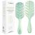 Detangler Brush by Fiora Naturals - 100% Bio-Friendly Detangling brush w/Ultra-Soft Bristles - Glide Through Tangles with Ease - For Curly, Straight, Black Natural, Women, Men, Kids - Dry and Wet Hair Green