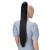 CAISHA 28" Extra Long Straight Ponytail Hairpiece Heat-resistant Synthetic Fibres Black H74 black #1 H74