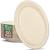 100% Compostable Oval Paper Plates 12.5 inch - 50-Pack Elegant Disposable Dinner Platter Heavy-Duty Quality, Natural Bagasse Unbleached Eco-Friendly Made of Sugar Cane Fibers, 12.5" x 10" Platter