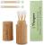 Pampoo 4PCS Plastic Free Reusable Qtips with Bamboo Carrying CaseReusable Cotton Swab Qtip Zero Waste PackagingStrengthen Thick Bamboo StickEco Friendly Bamboo Qtips Sustainable Set