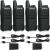 Retevis RT22 Two Way Radio Long Range Rechargeable,Portable 2 Way Radio,Handsfree Walkie Talkie for Adults Commercial Cruises Hunting Hiking (4 Pack) Black