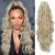 YEESHEDO Ash Blonde Long Wavy Ponytail Hair Extension for Women Drawstring Ponytail Hair Extensions Clip in Curly Synthetic Hairpiece 26 Inches