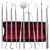 Dental Tools, 10 Pack Stainless Steel Plaque Remover Teeth Cleaning Tools Set, Oral Care Hygiene Kit with Meta Plaque Cleaner, Tartar Picks, Tooth Scaler, Tongue Scraper for Dentist, Personal, Family