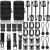Molle Accessories Kit of 28 Attachments, D-Ring Grimloc Locking Gear Clip for 1 Webbing Strap Tactical Backpack Web Dominator Elastic Strings Strap