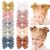 Jollybows 20pcs Baby Girl Hair Bows Clips Fully Lined 3.5" Barrettes Hair Accessories for Little Girls Toddler Kids Teens Multi-colored